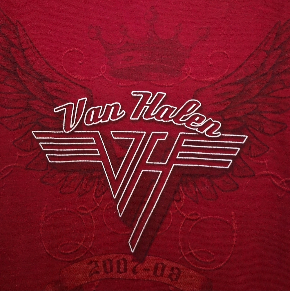📣 Vintage Van Halen 🎸2007-08 Tour Wing Logo Graphic Concert Tshirt 👕 Large🤘